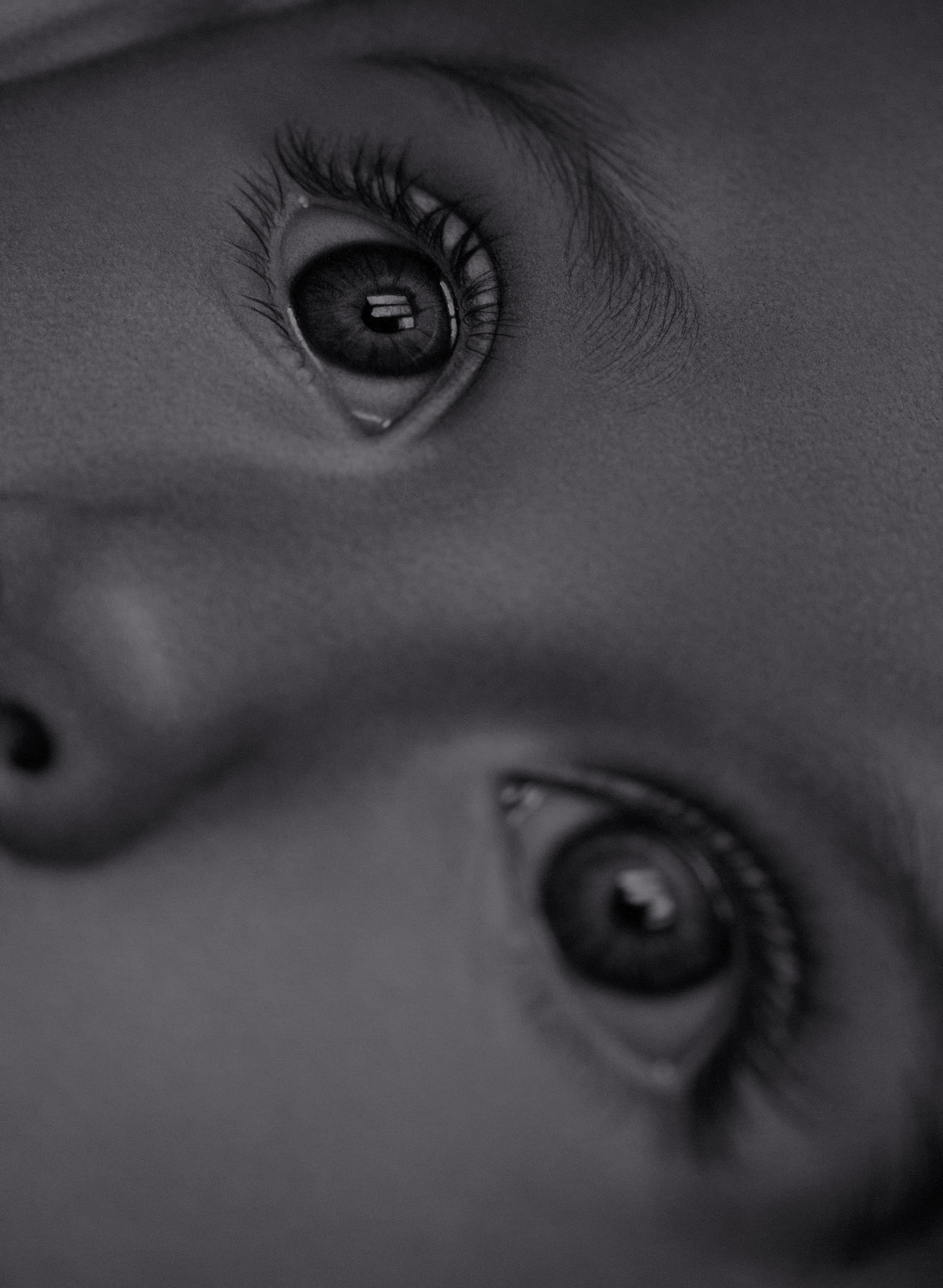 Detail of graphite portrait
