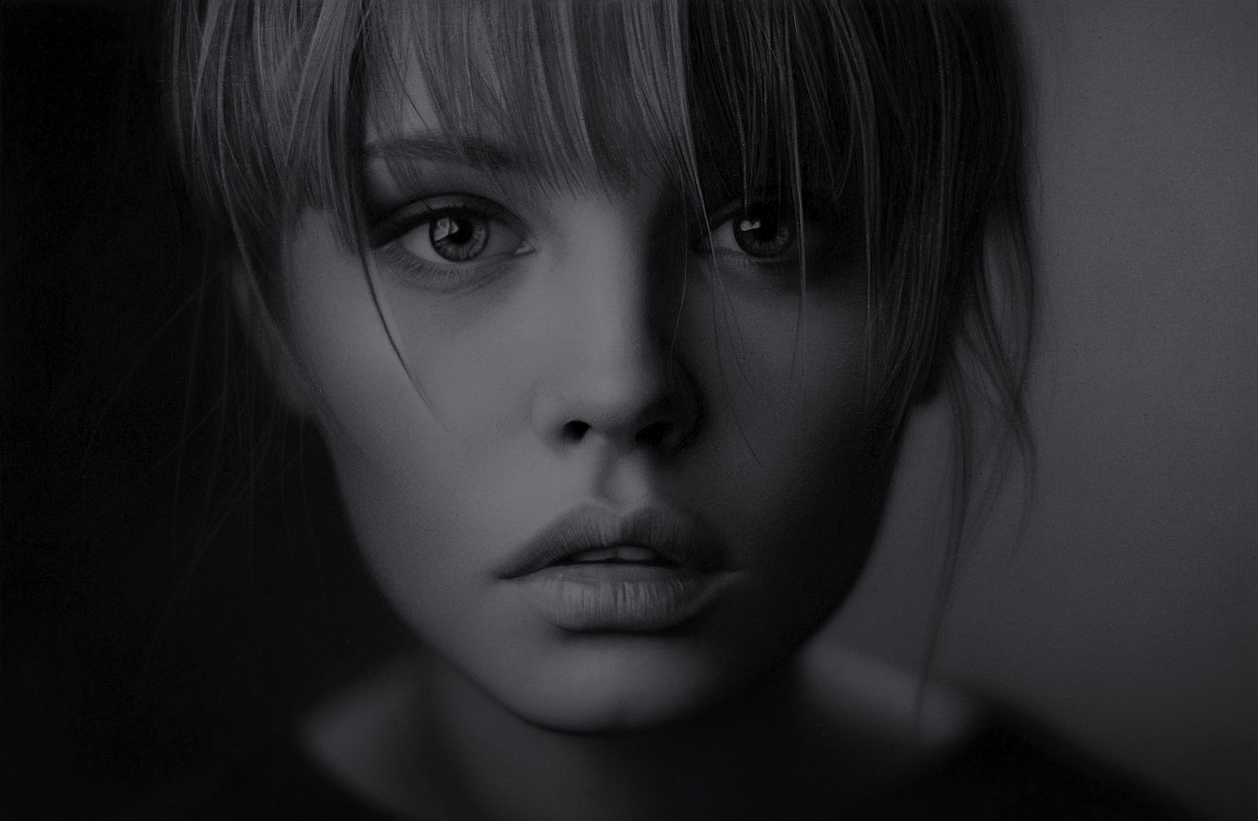 Realistic pencil portrait from a photograph — artwork 01