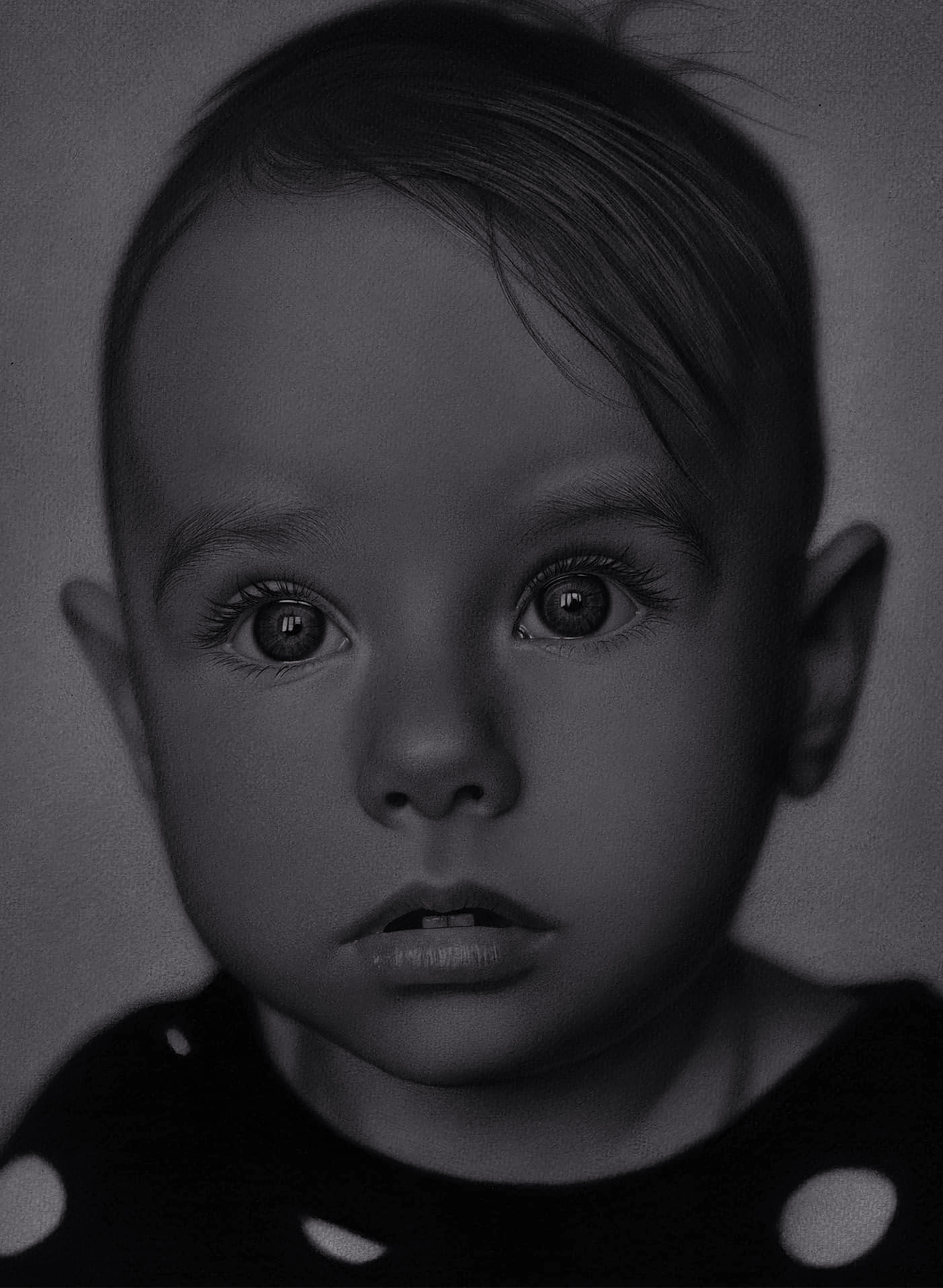 Graphite portrait from a photograph — artwork 03